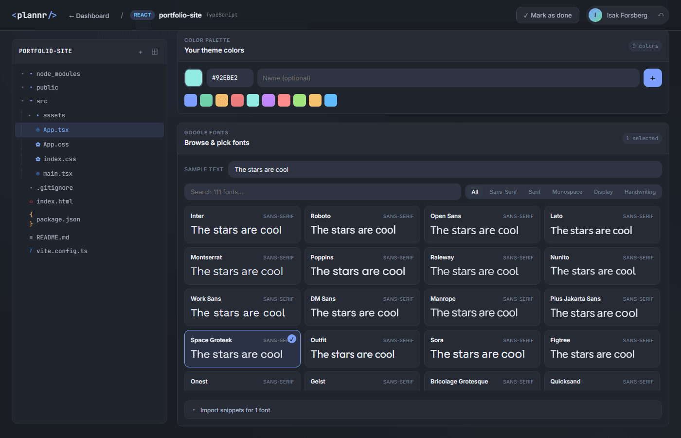 Project Planner-app — projekt av Isak Forsberg